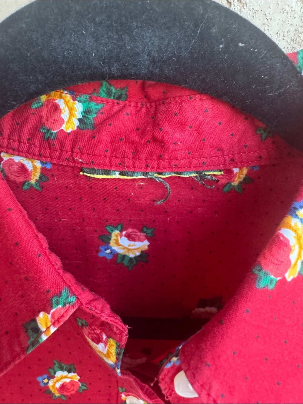 Lauren Ralph Lauren Vintage 90’s Red Floral Button-Up Shirt PS - Picture 6 of 10